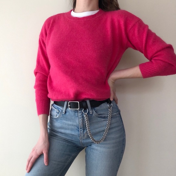 SOLD Fuchsia Wool Sweater - Picture 2 of 6
